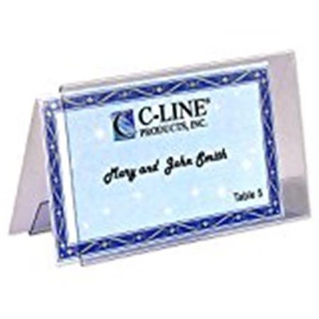 C-LINE PRODUCTS CLine Products 87537 Small Plastic Name Tent Card Holder - Clear 87537